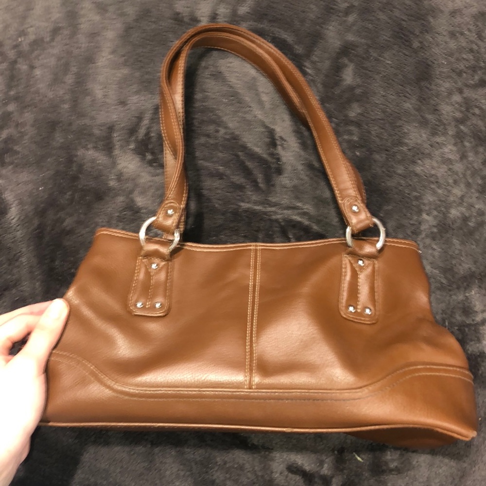 Brown purse with a lot of space